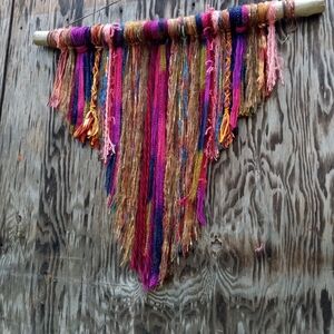 Boho yarn wall hanging
